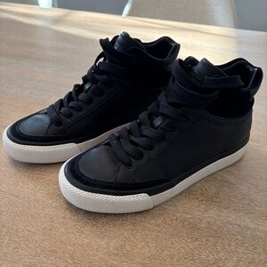 Rag & Bone Leather High Top Sneakers Black EU 37